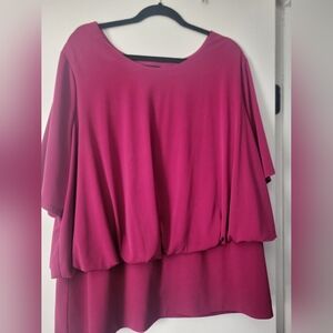Plus Size Magenta Top